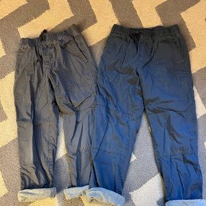 Tea Collection size 8 jersey lined cotton pants. Blue and gray